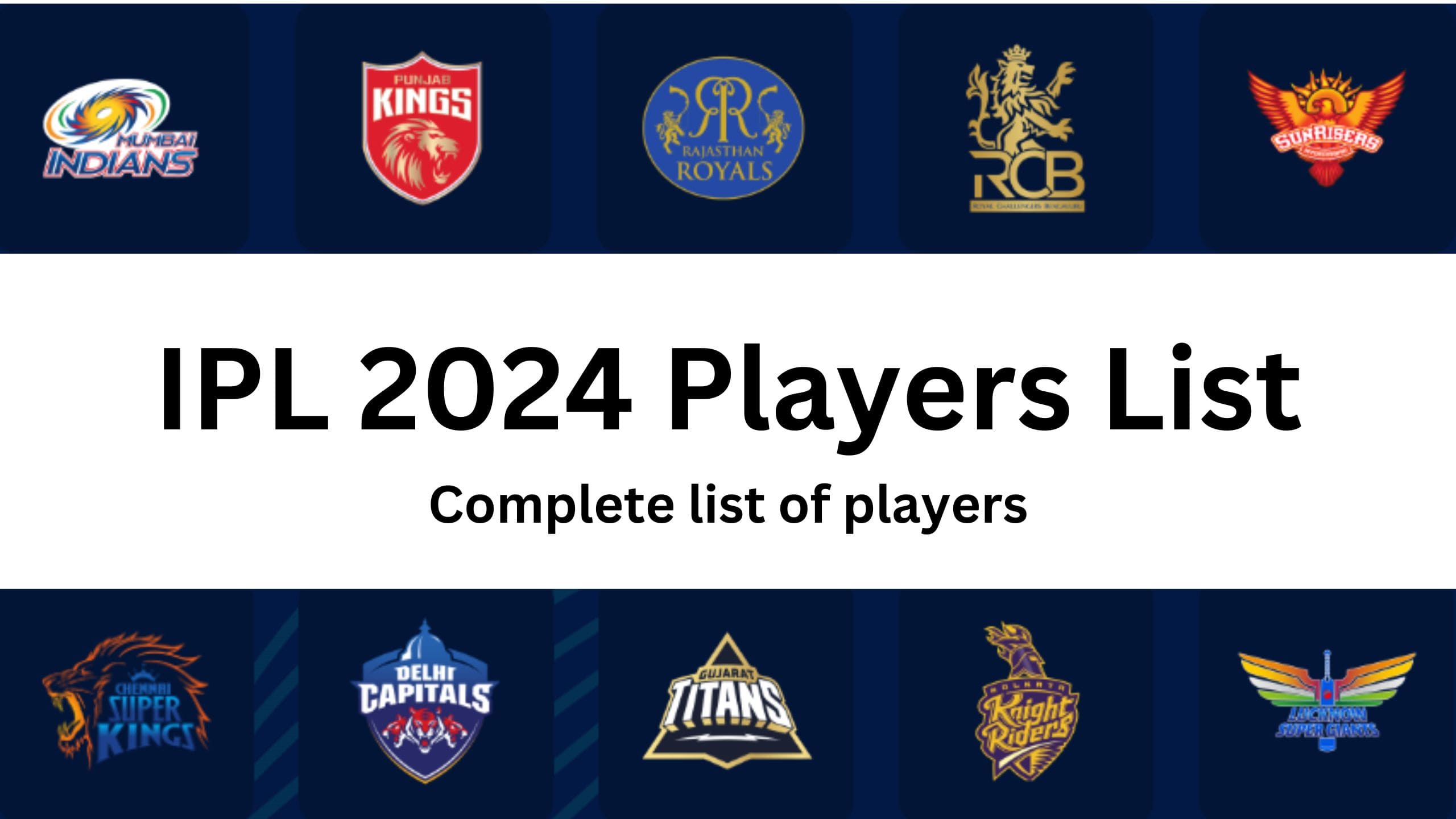 IPL 2024 Team List: Complete List Of Players From Each Team